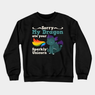 Sparkly Unicorn Shirt sparkly Dragon Gift Crewneck Sweatshirt